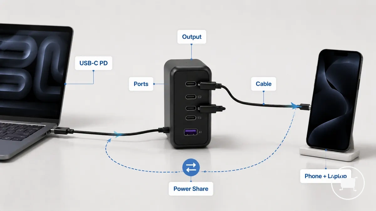 شروط التوافق لاستخدام شاحن USB-C واحد مع الابتوب والجوال
