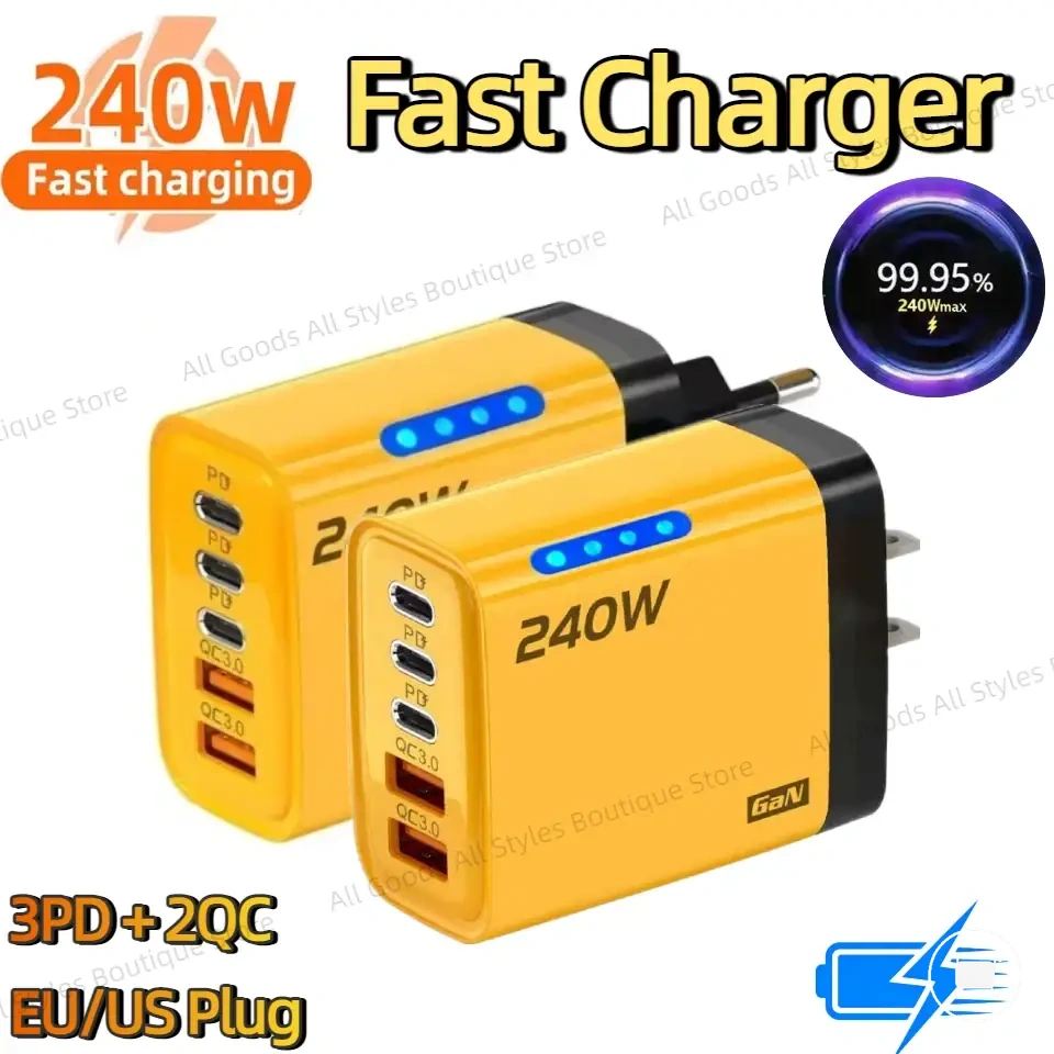 240W Tischladegerät 5-in-1 mit 3PD und 2 USB-Ports.