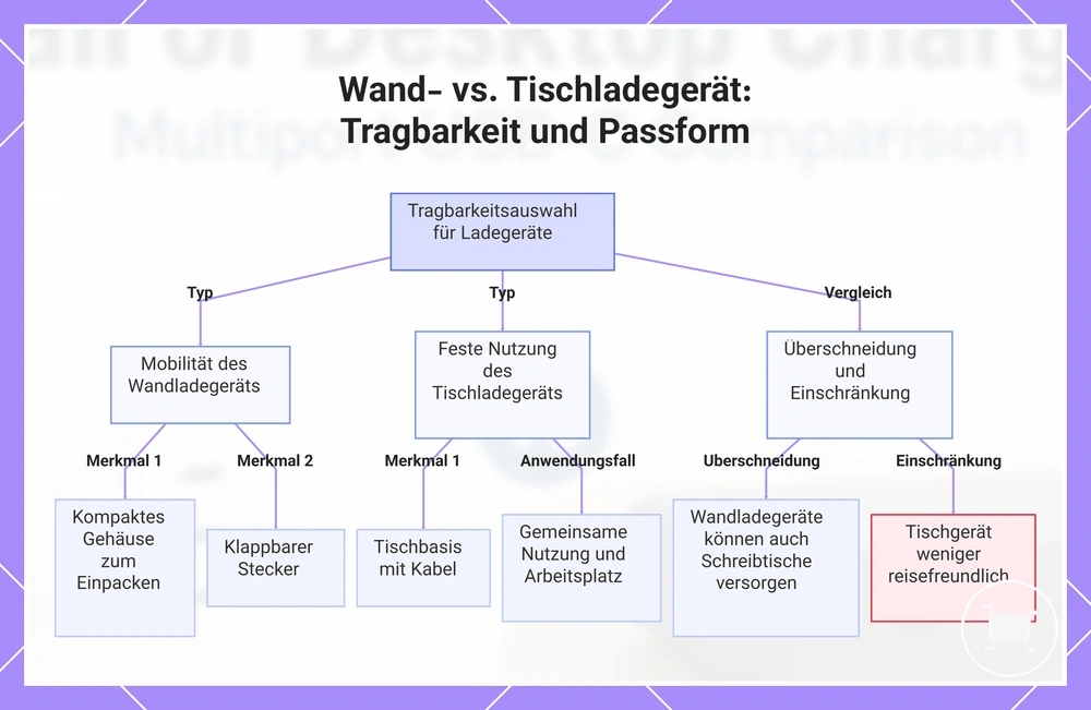 Wand- vs. Tischladegerät: Tragbarkeit und Passform