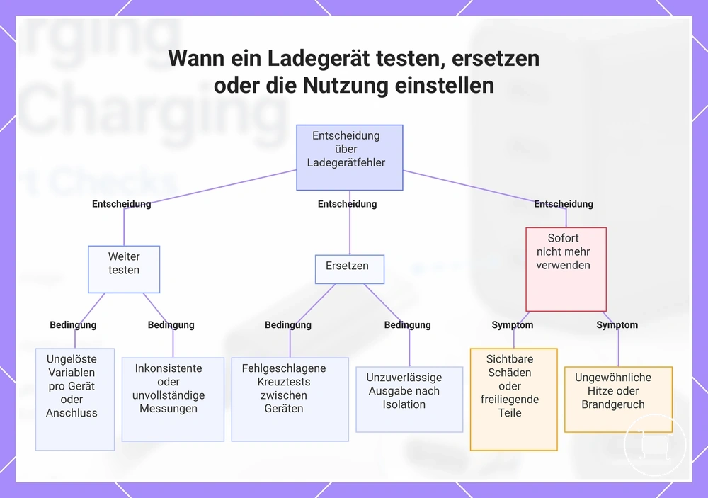 Wann ein Ladegerät testen, ersetzen oder die Nutzung einstellen