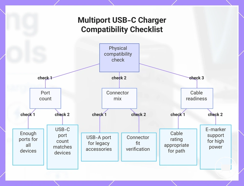 Multiport USB-C Charger Compatibility Checklist