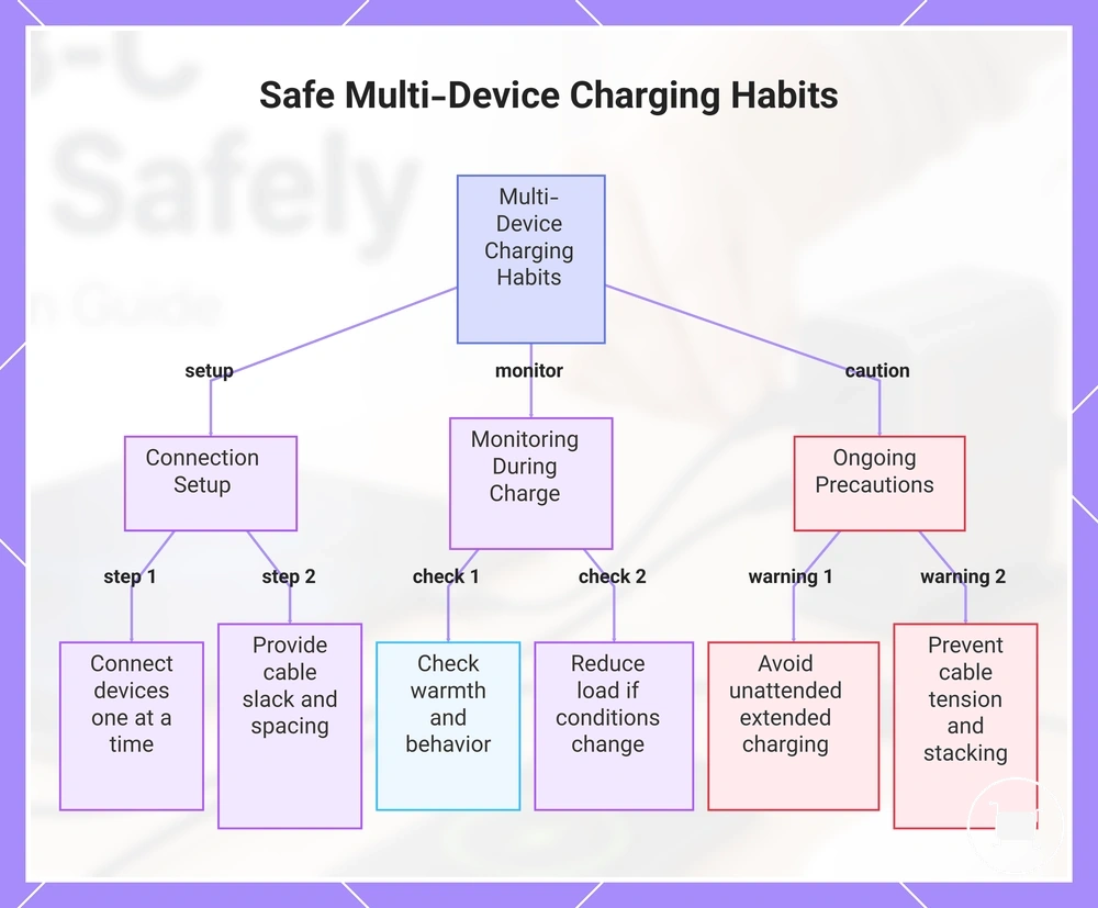 Safe Multi-Device Charging Habits