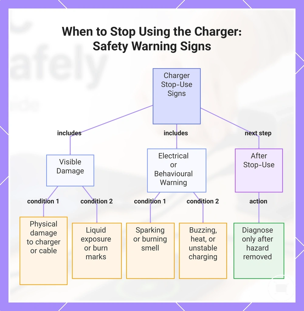When to Stop Using the Charger: Safety Warning Signs