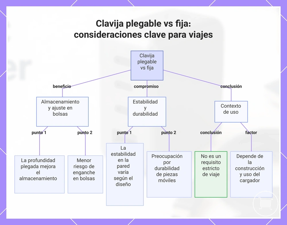 Clavija plegable vs fija: consideraciones clave para viajes