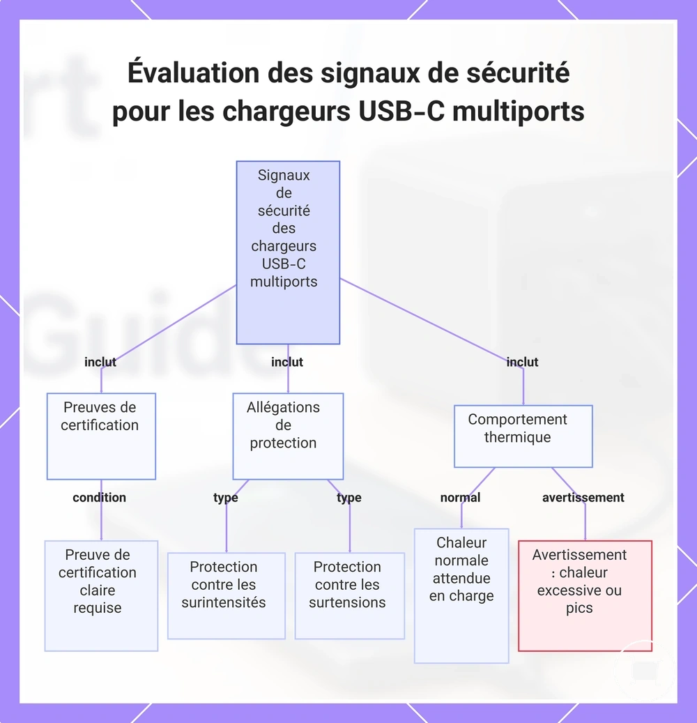 Évaluation des signaux de sécurité pour les chargeurs USB-C multiports