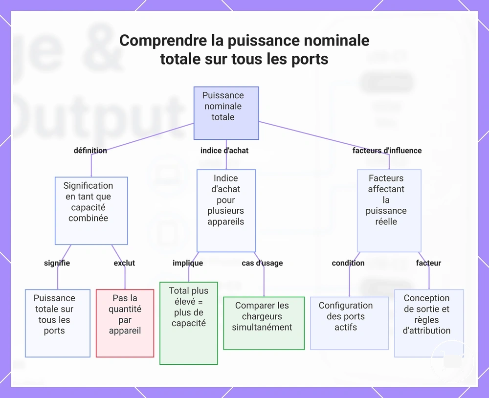 Comprendre la puissance nominale totale sur tous les ports