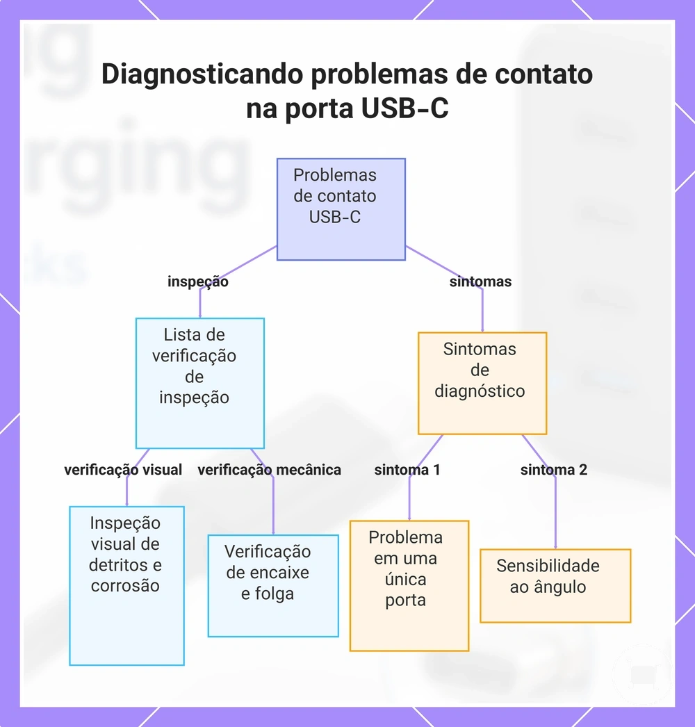 Diagnosticando problemas de contato na porta USB-C