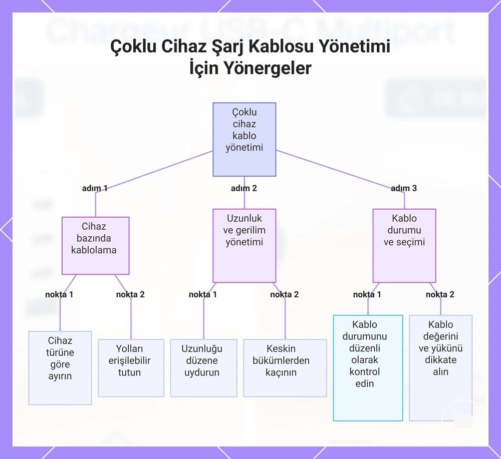 Çoklu Cihaz Şarj Kablosu Yönetimi İçin Yönergeler