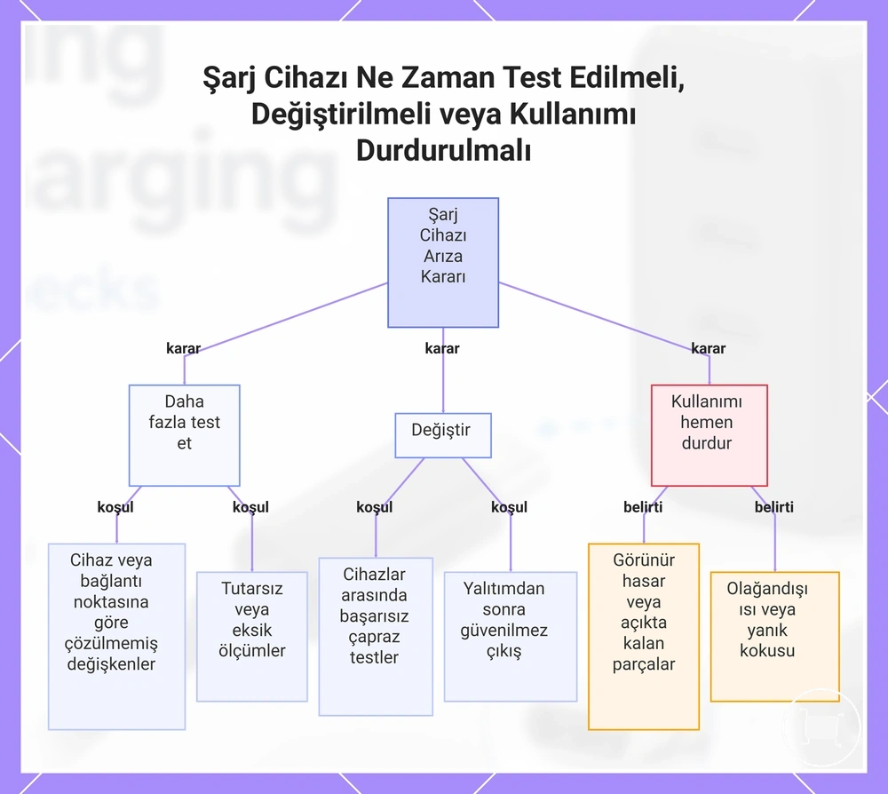 Şarj Cihazı Ne Zaman Test Edilmeli, Değiştirilmeli veya Kullanımı Durdurulmalı